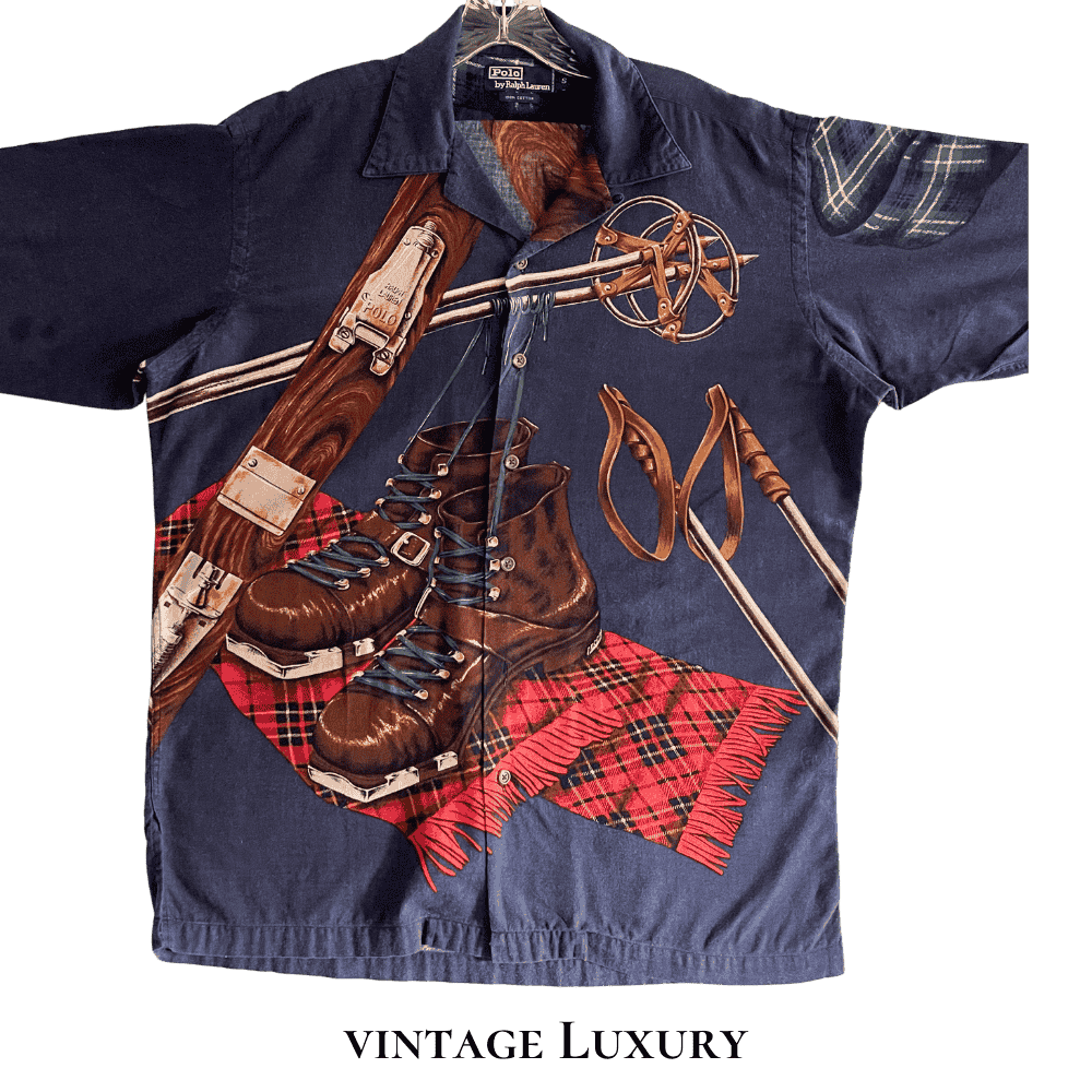 Vintage 1992 Polo Ralph Lauren Stadium Collection Button-Up