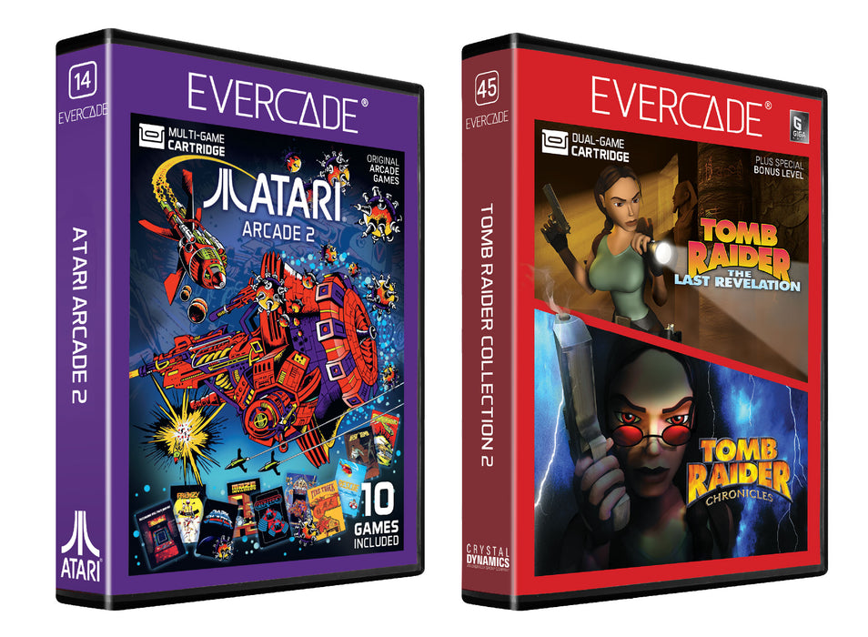 Evercade Atari Arcade 2 [A#14] & Evercade Tomb Raider Collection 2