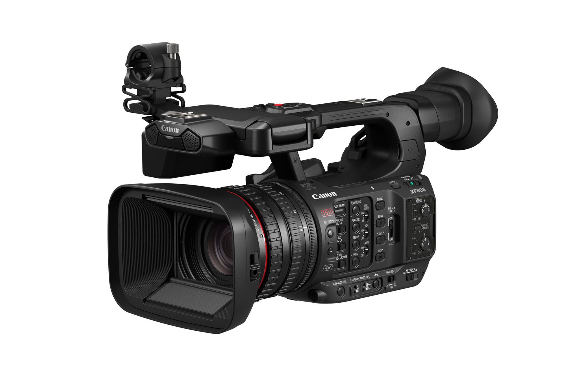 キヤノン、高画質と小型化を両立した業務用4Kビデオカメラ XF605を発表