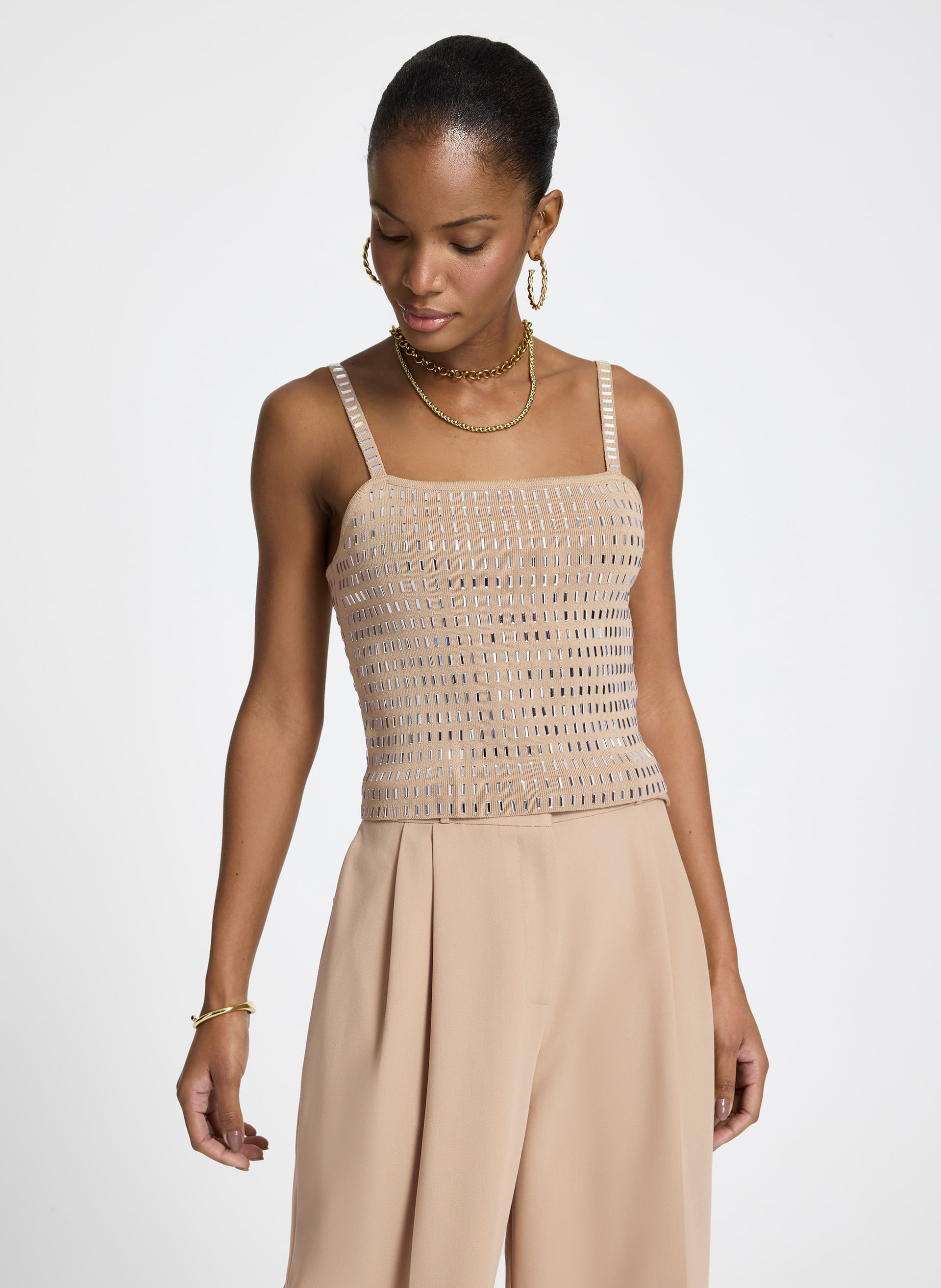 Top Le Lis Cally Strass Tricot Feminino - LE LIS | Loja Online