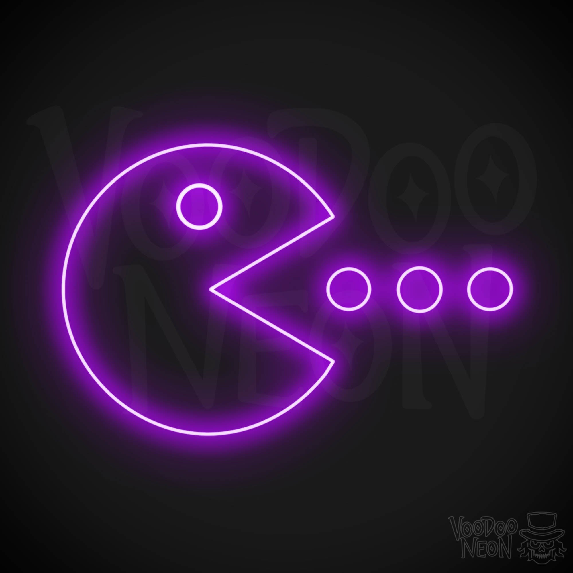 Pacman Neon Sign | Neon Pacman Art | Pacman Wall Art | Pacman Sign