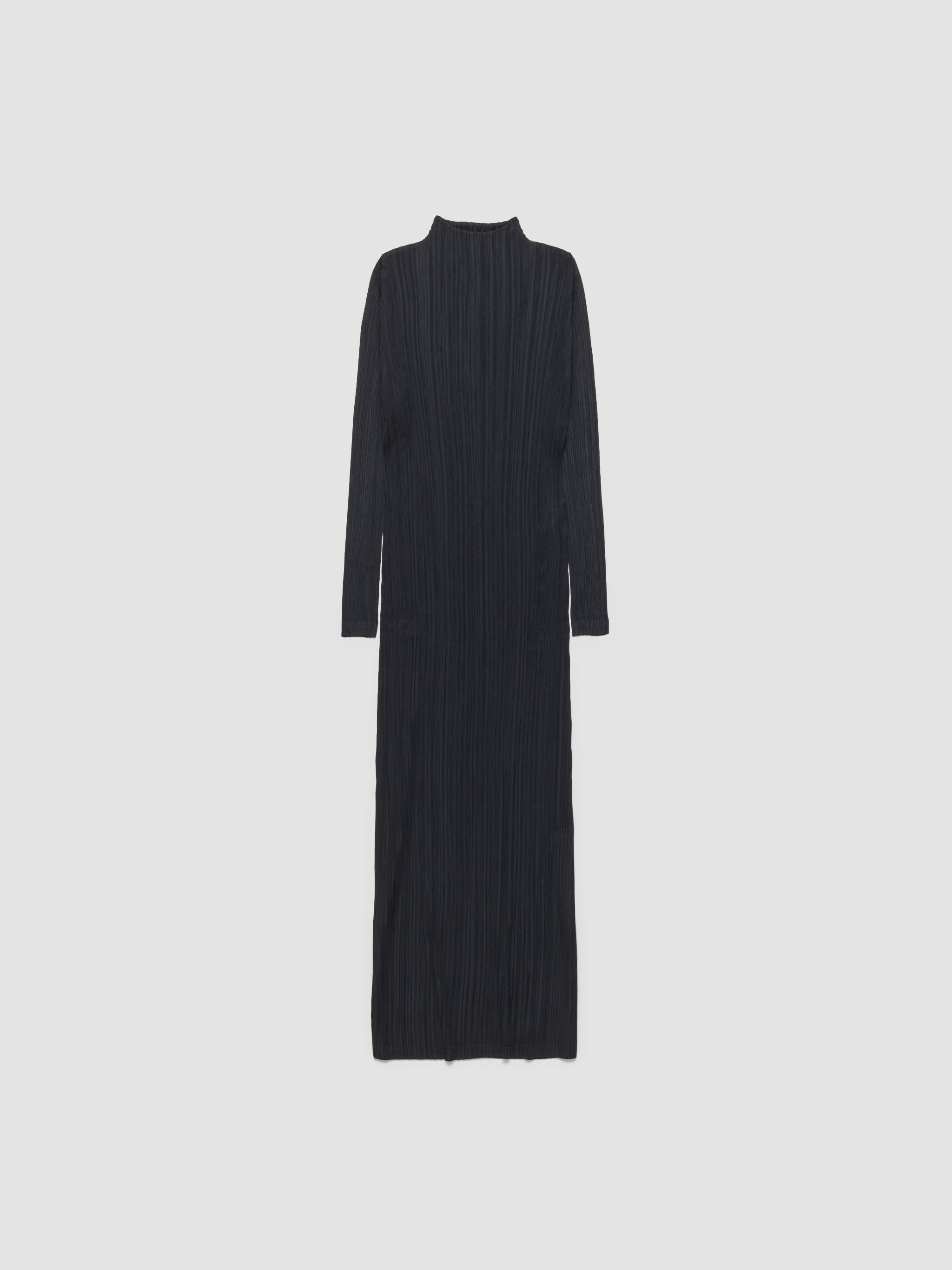PLEATS PLEASE Issey Miyake - Pleated Long Sleeved Dress in Black