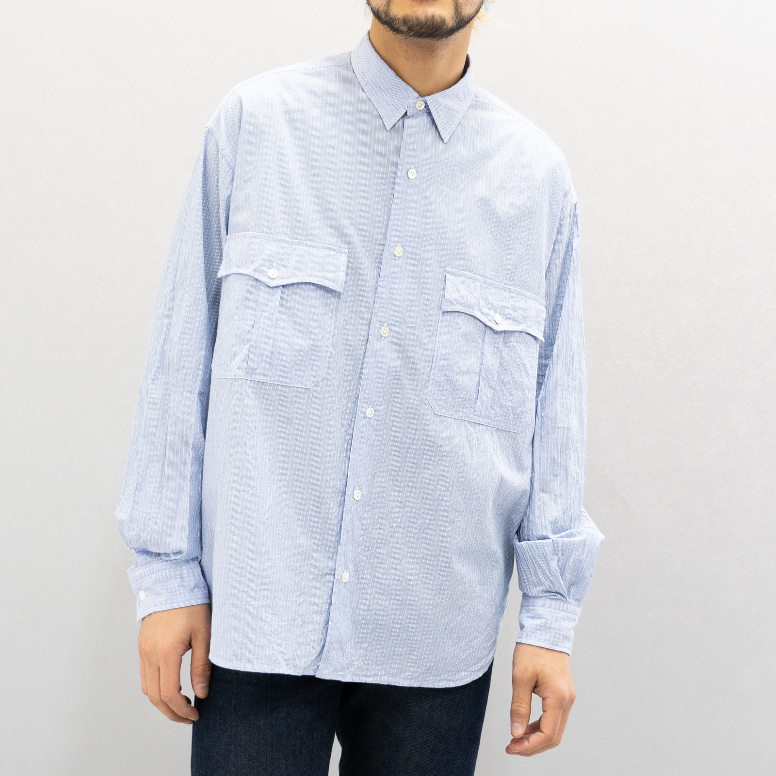 Porter Classic / ROLL UP STRIPE SHIRT | public