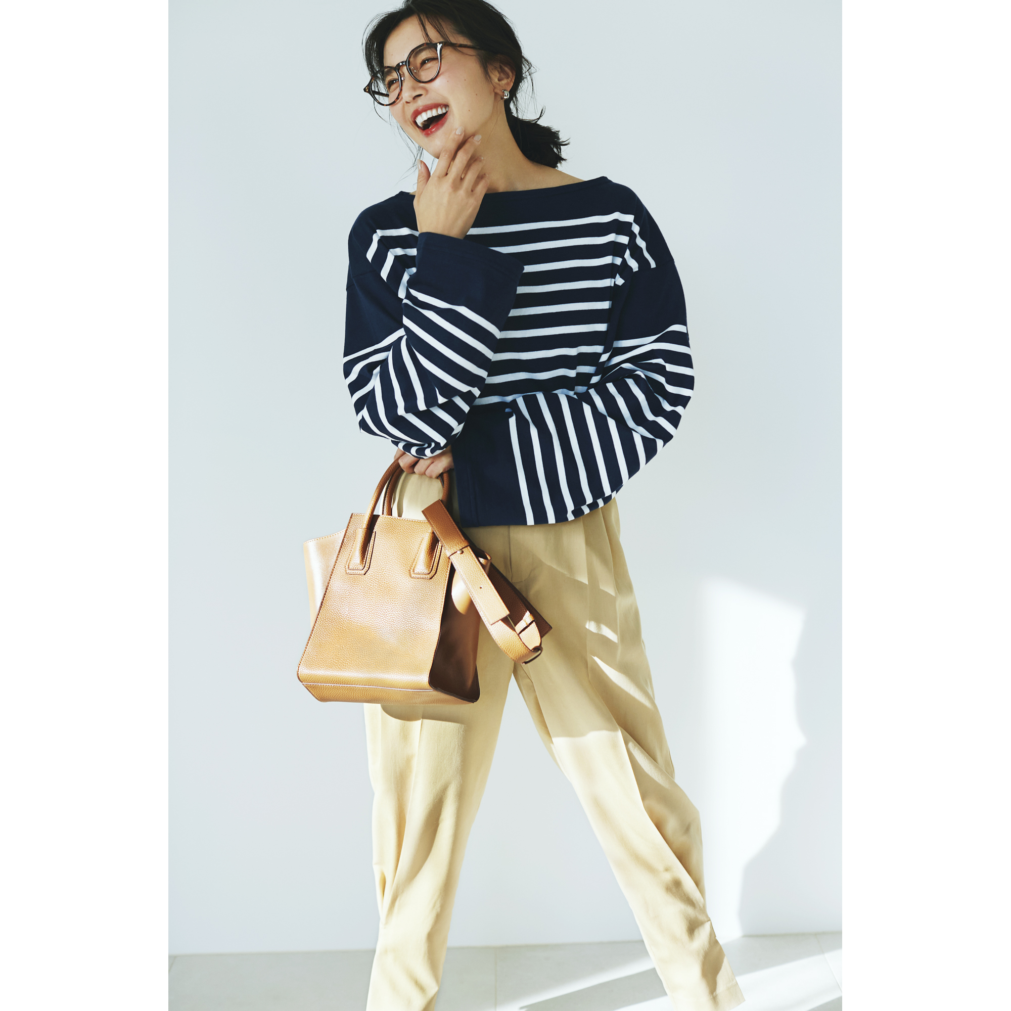 OUTILのオーバーサイズボーダーカットソー 【STANDARD BOOK 2022SS