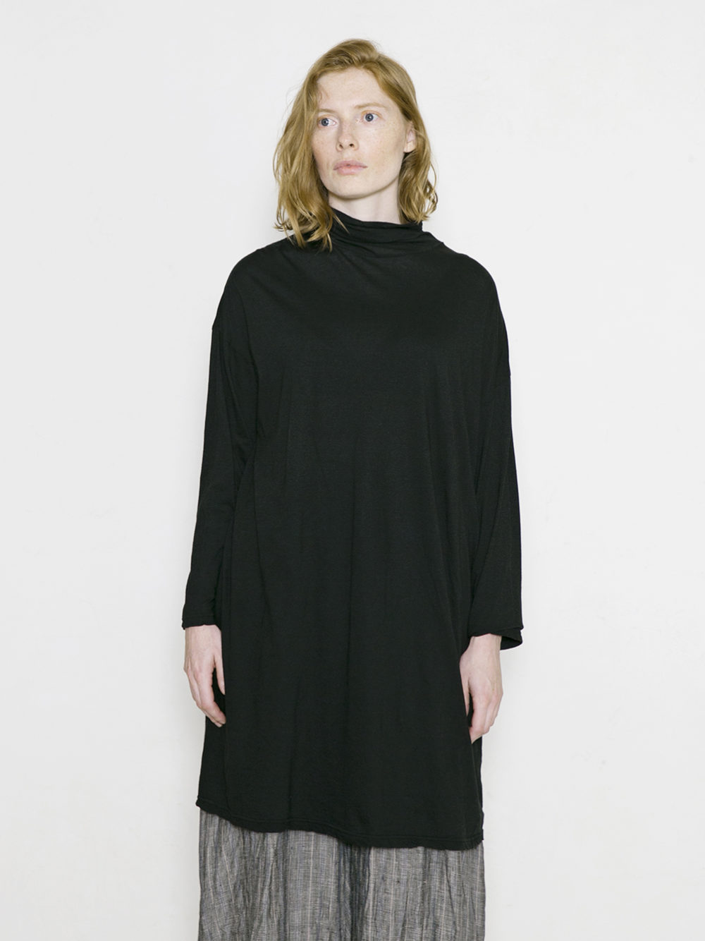 Cotton Silk Plainstitch タートルネックチュニック | ITEM | Vlas