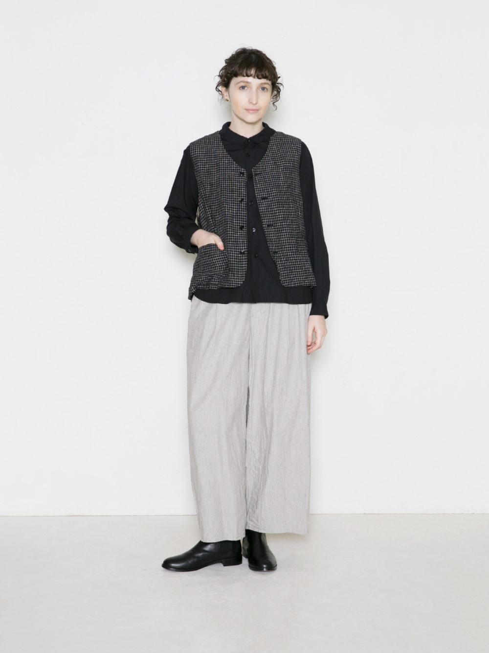 Cotton Hemp High Count ミニセーラーカラーシャツ | ITEM | Vlas