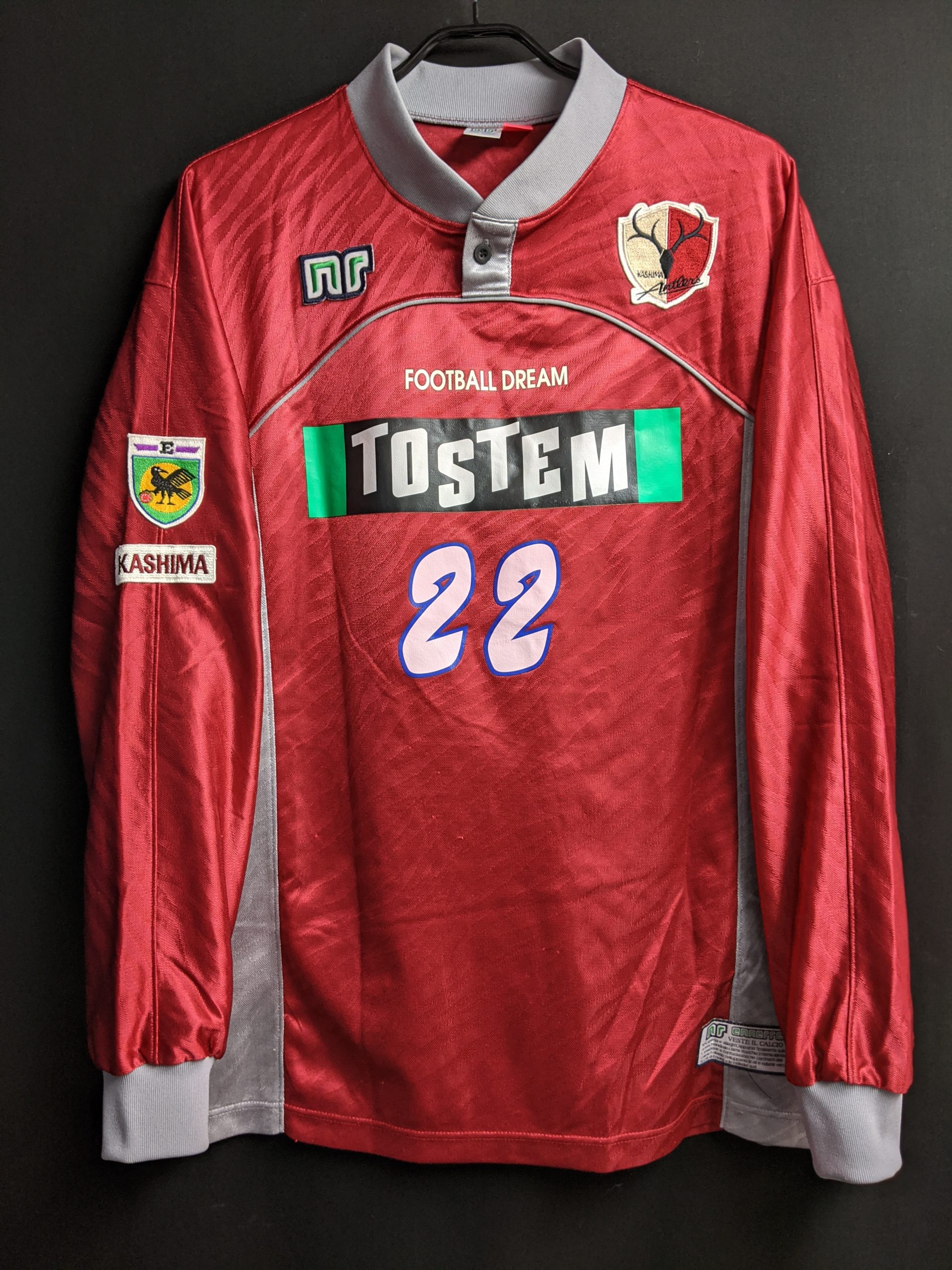 規定でスポンサーは1ヶ所のみ！超レアな鹿島アントラーズ、1998/99