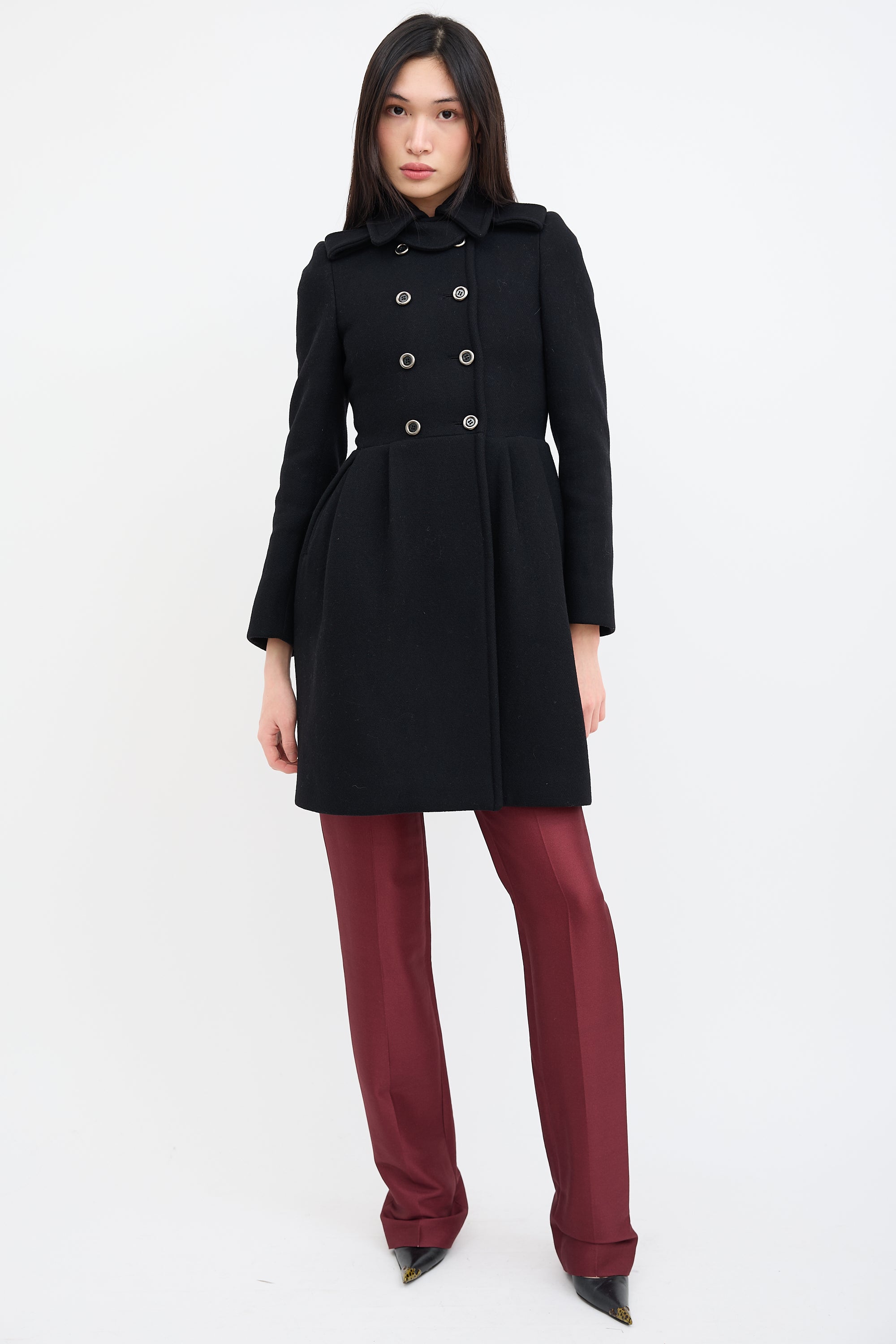 Miu Miu // Wool Double Breasted Coat – VSP Consignment