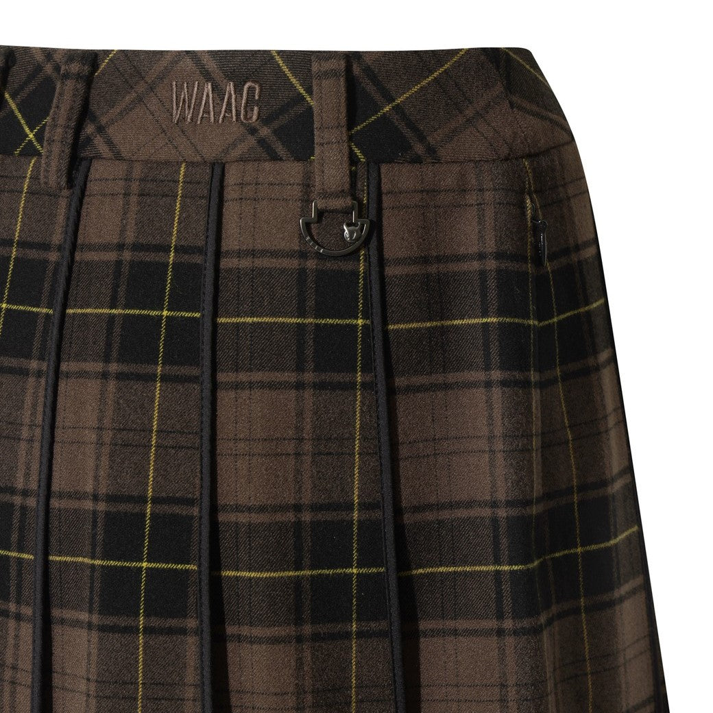 WOMEN チェックパターンプリーツスカート ブラウン