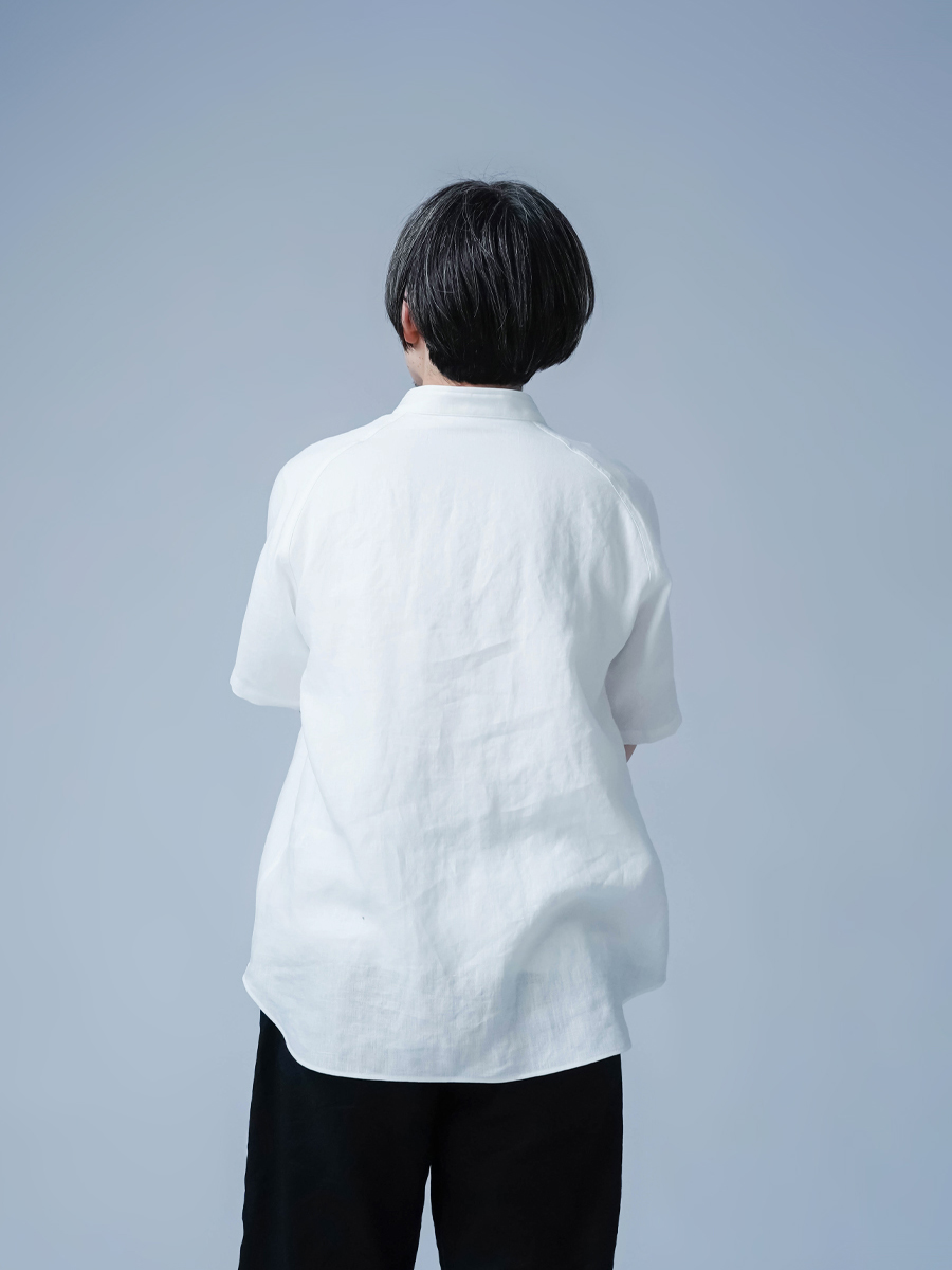 リネンシャツ】風が抜ける瞬間が気持ちいい！マオカラー ラグラン