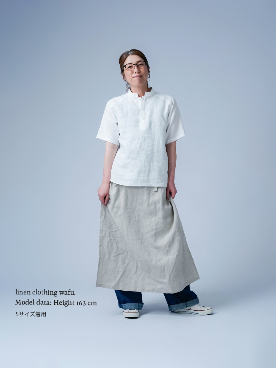 リネンシャツ】風が抜ける瞬間が気持ちいい！マオカラー ラグラン