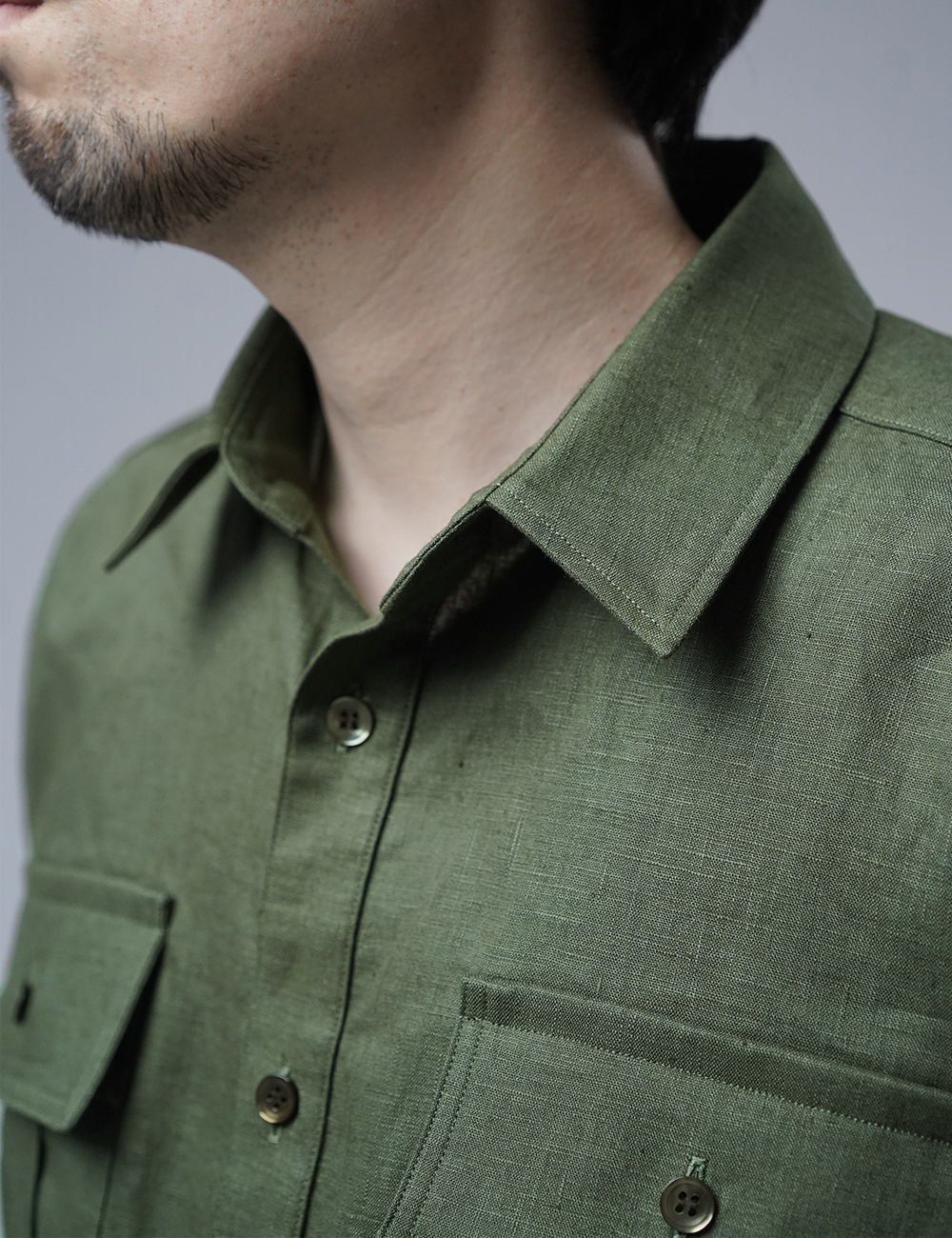 入門編】もう二度と手に入らないリネン100%ストレッチ サファリシャツ