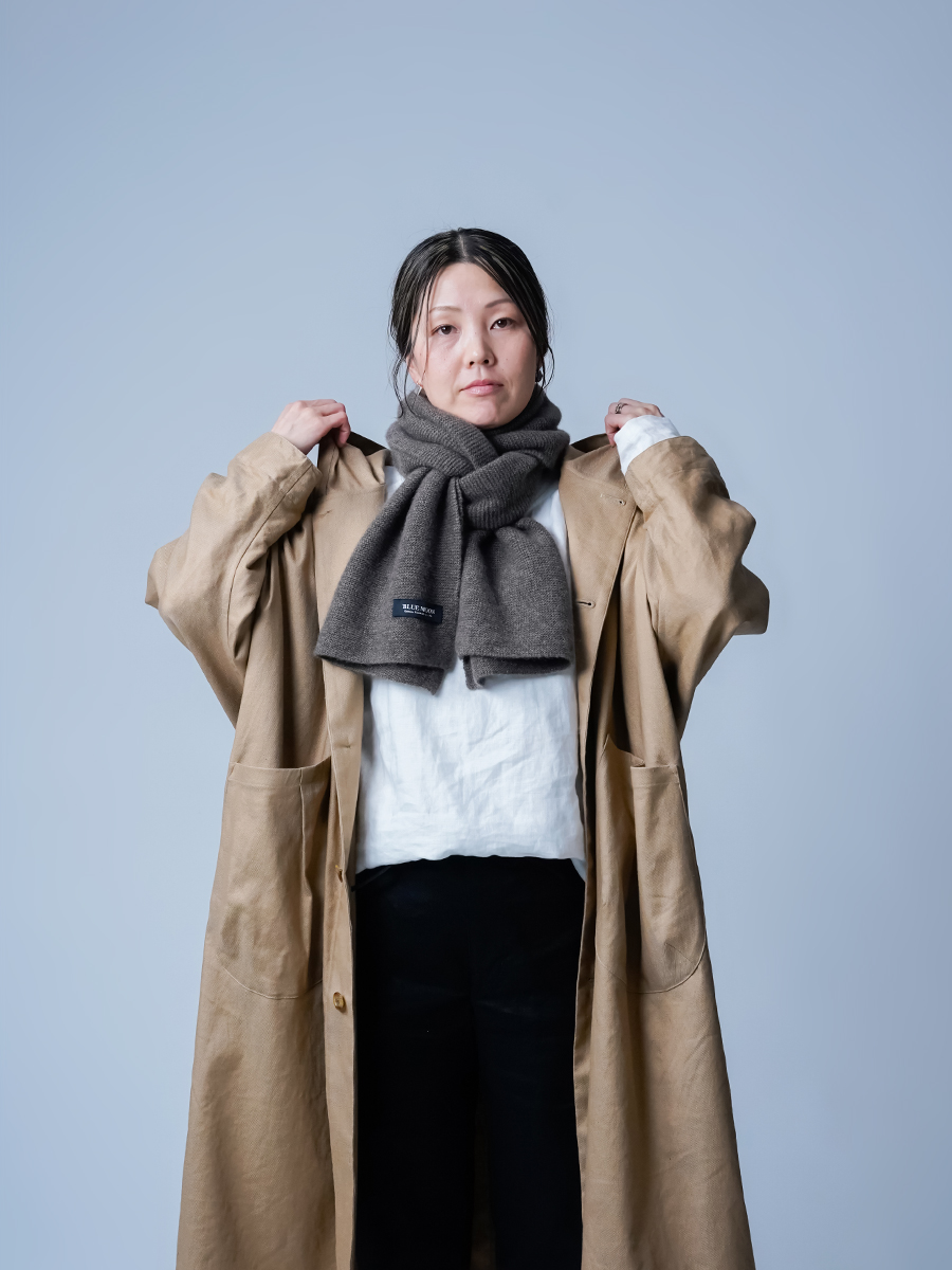 ヤク100%】ダウン級の暖かさ ヤクの空気包みマフラー ／ ブラウン