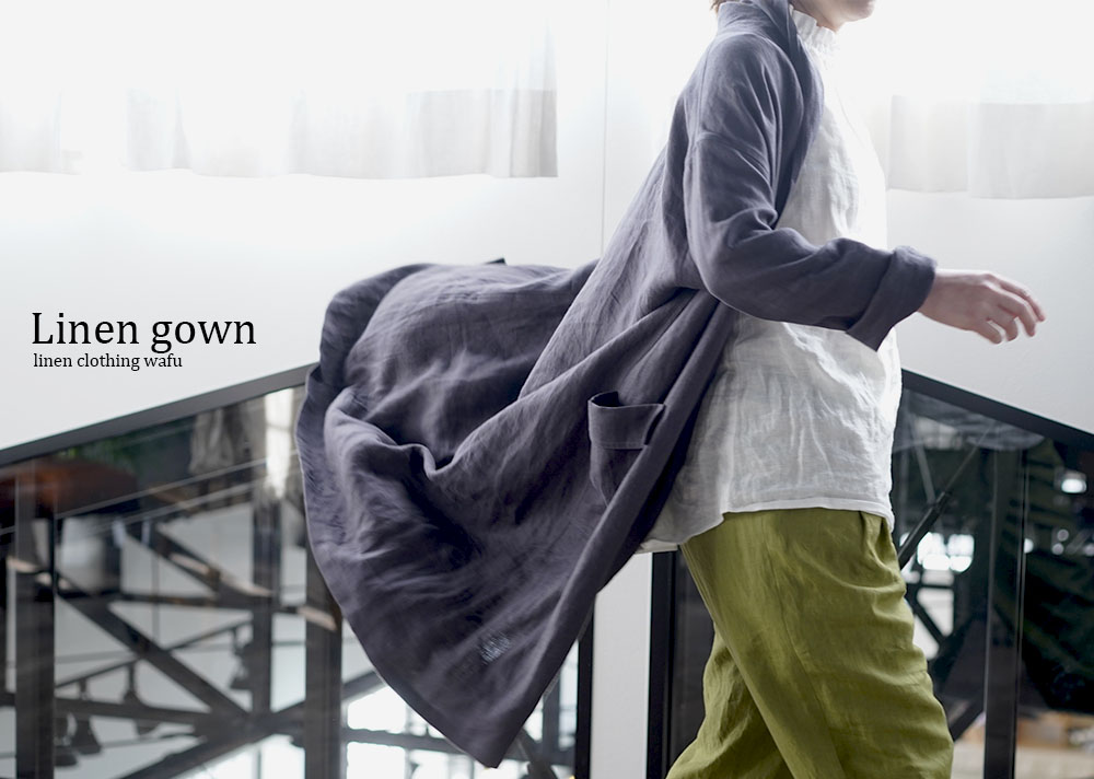 プレミアム】リネンジャケット ショールカラー /ショードロン h022m-cdn1