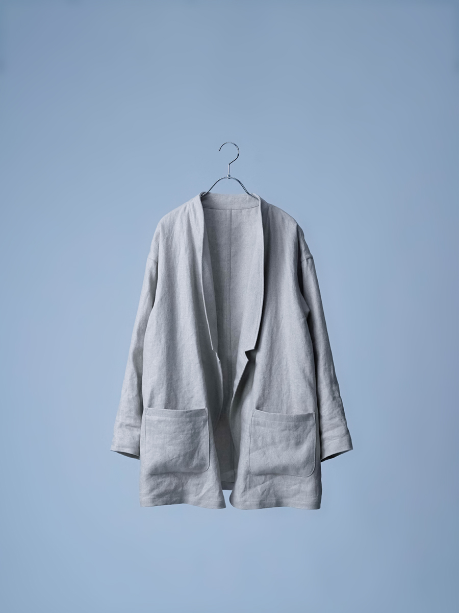 リネンジャケット】曖昧の美学。ヘリンボーンリネン カーディガン