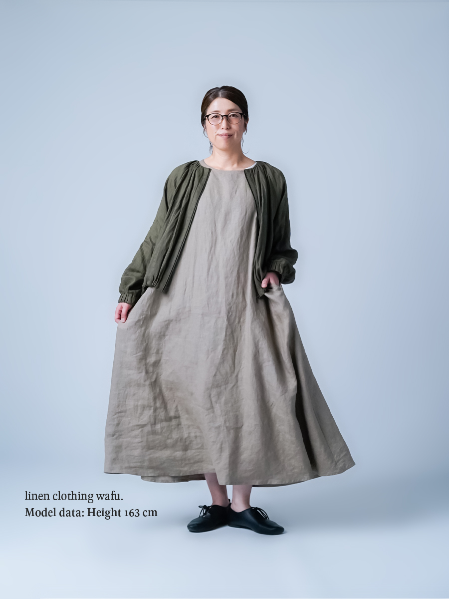 リネンブルゾン】着こなしにそっと寄り添う リネン ファスナー