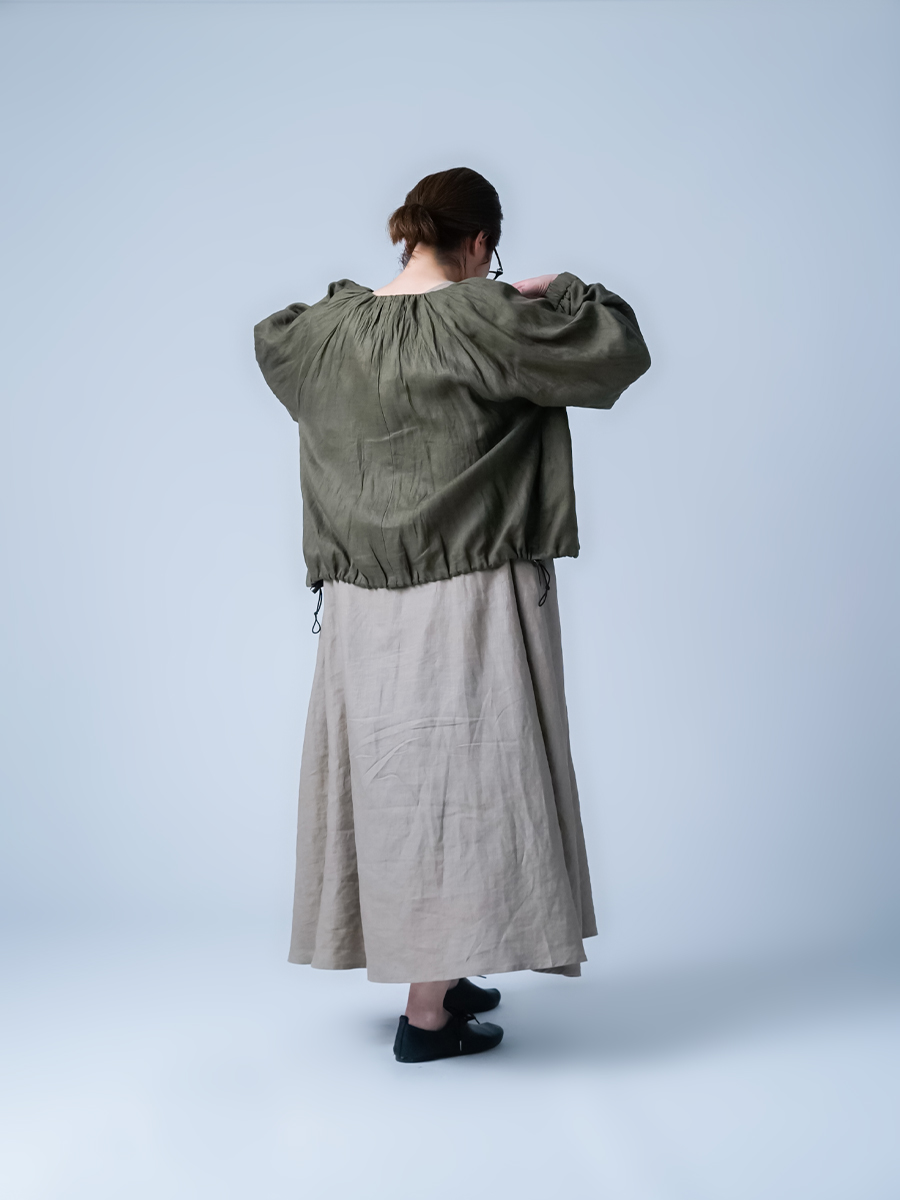 リネンブルゾン】着こなしにそっと寄り添う リネン ファスナー