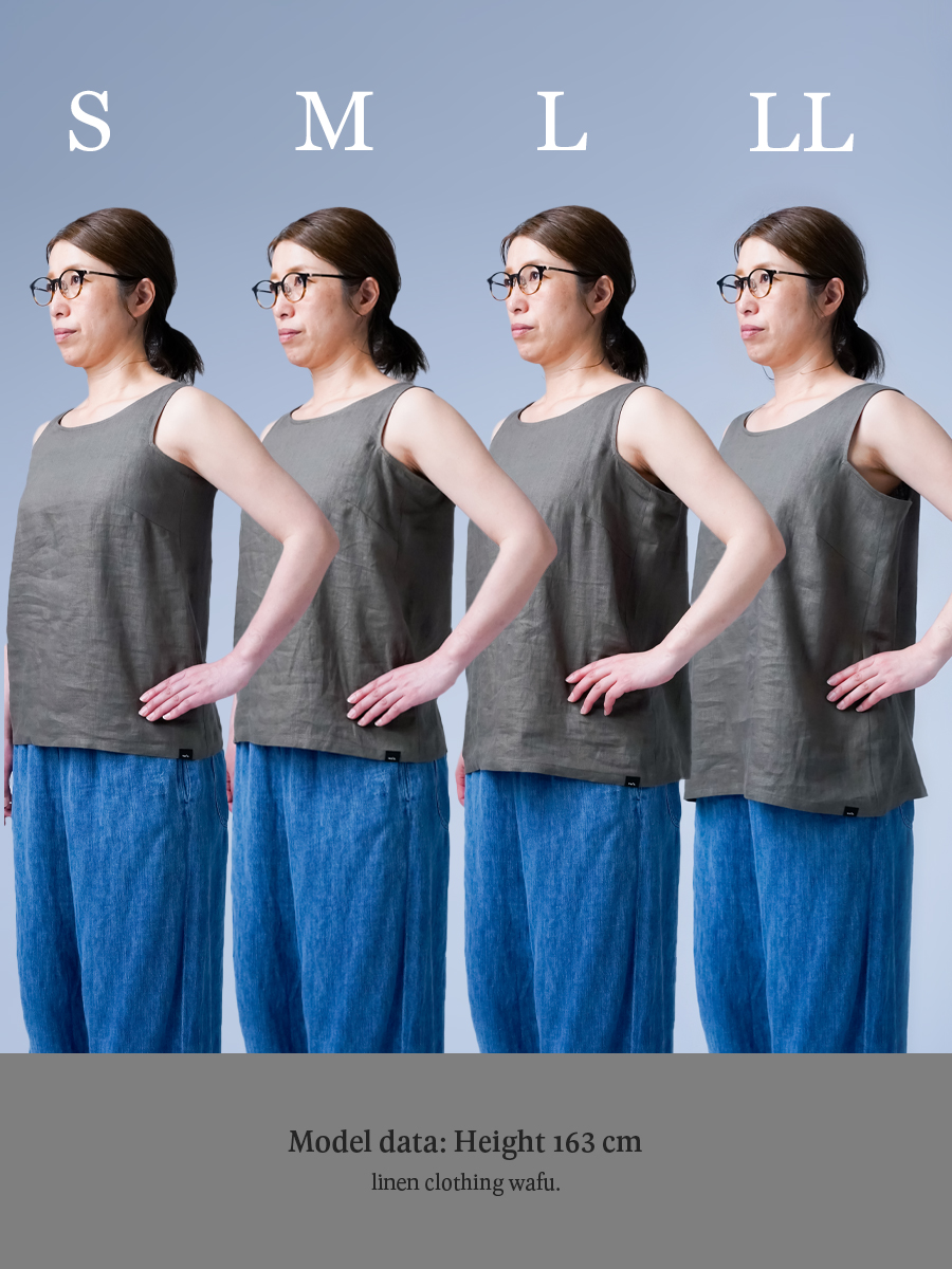 リネンタンクトップ】脇汗対策の救世主 よしタンクNEO ／ 白色 p005d-wht1