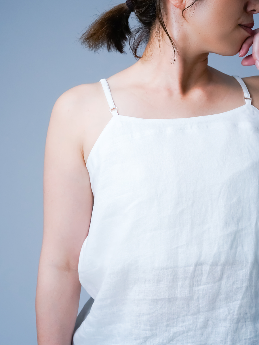 リネンキャミソール】下着をつけずに快適に過ごせる トッキノン