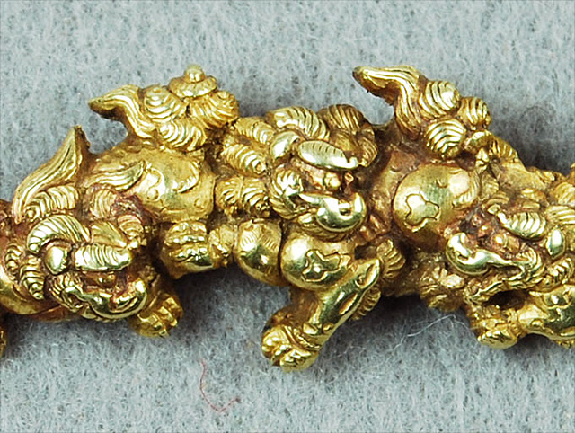 目貫 無銘（光乗） 三疋獅子図 | 日本刀・刀剣・名刀・短刀の販売