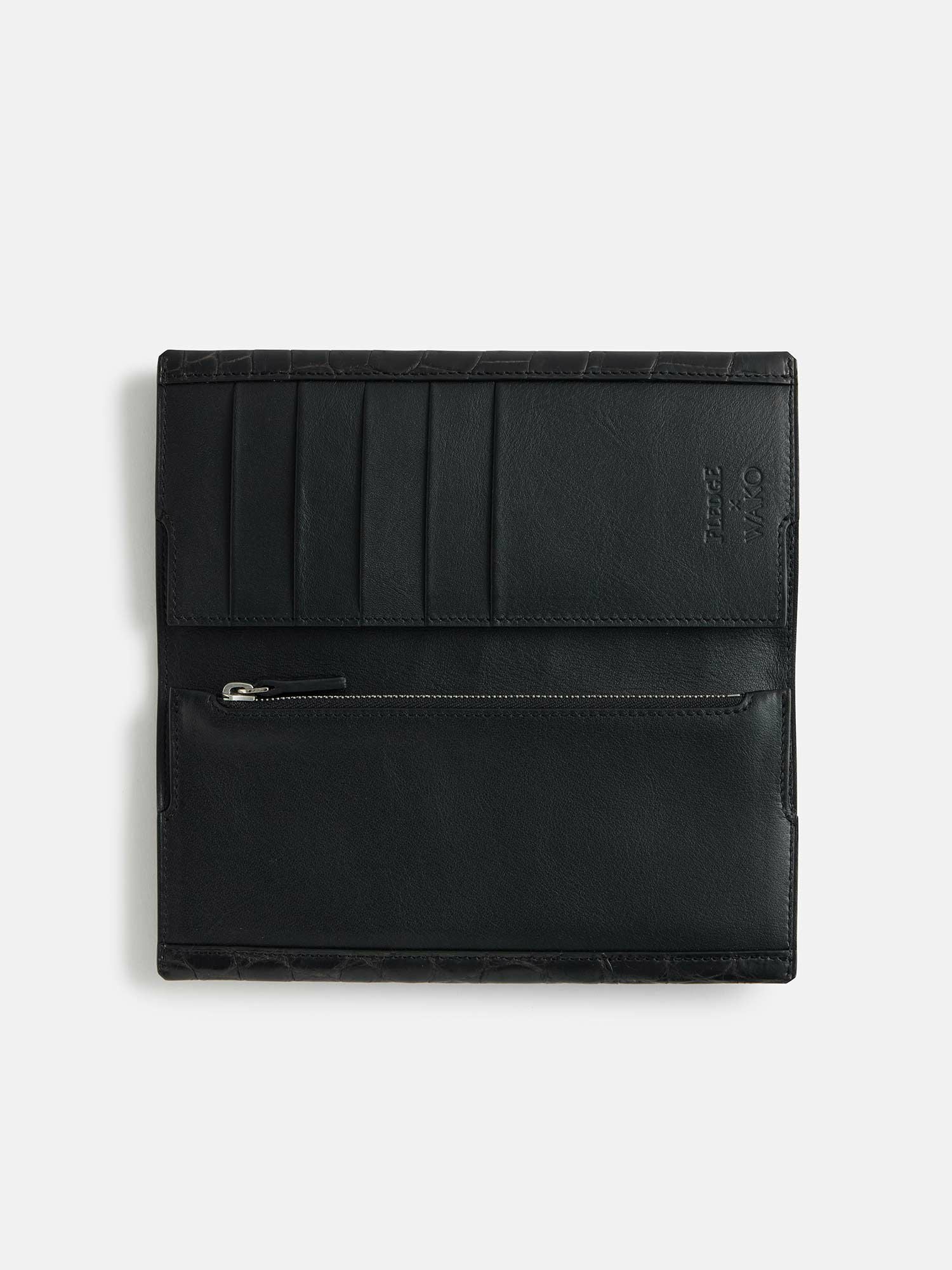 フレッジ×WAKO クロコダイル 長財布 ブラック |長財布 | WAKO公式