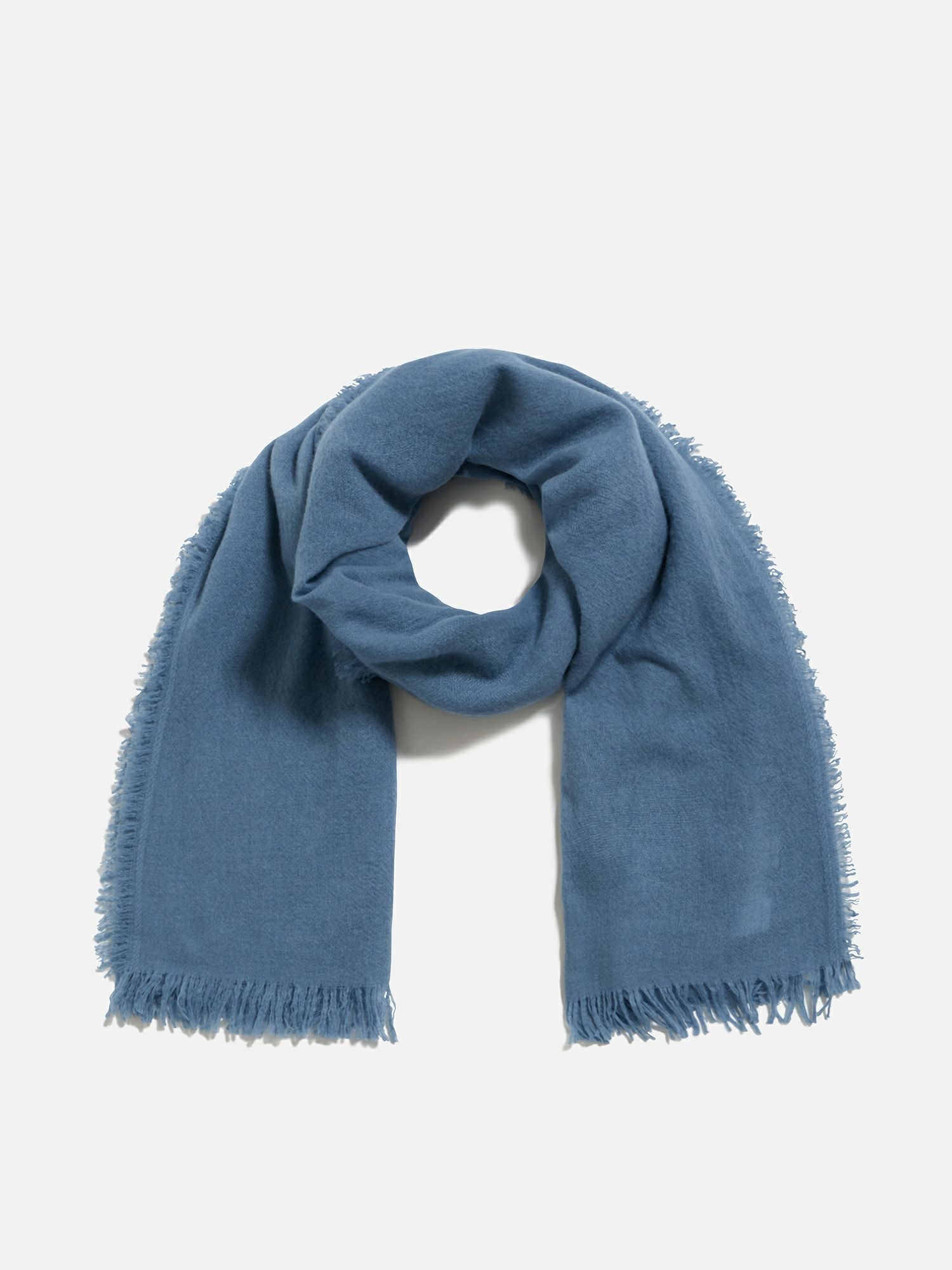 アソースメレ カシミヤマイクロバスケットストールii ブルー |ストール