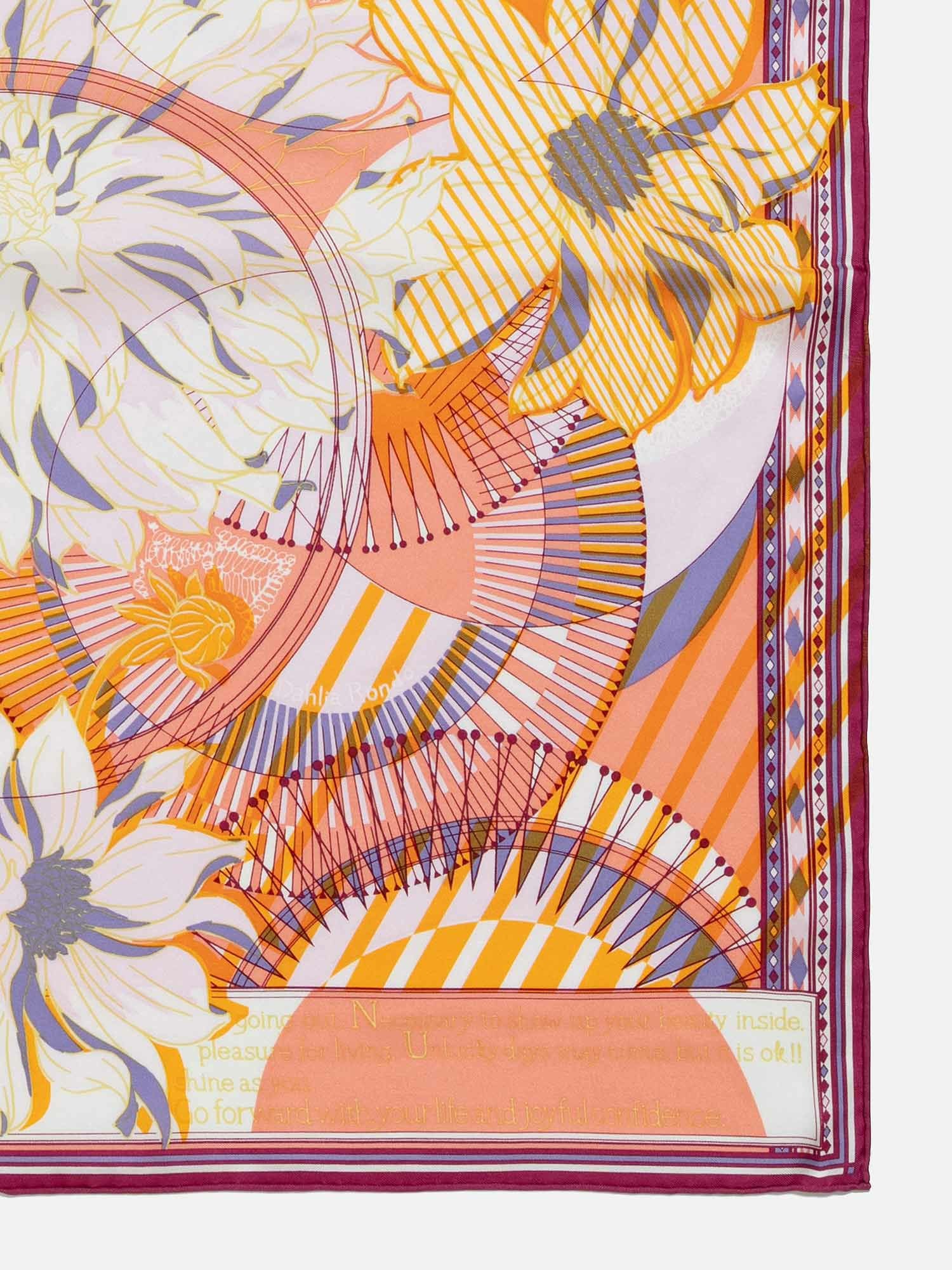 マニプリ スカーフ コラージュダリアロンド オレンジ |スカーフ | WAKO