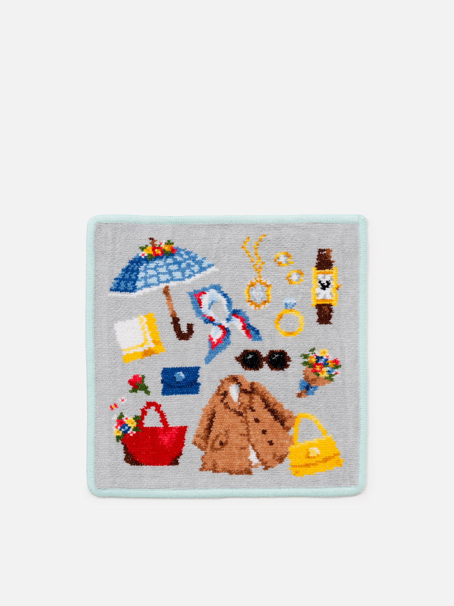 予約】フェイラーハンカチ 「WAKO CLOSET」 ライトグレー |タオル