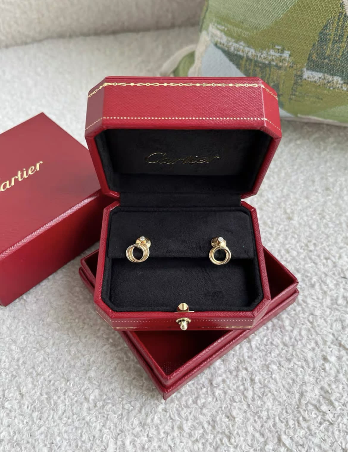 CARTIER TRINITY EARRINGS WHITE GOLD, YELLOW GOLD, ROSE GOLD