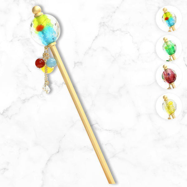 カクテルとんぼ玉簪｜普段使いの簪・ヘアアクセサリーブランド