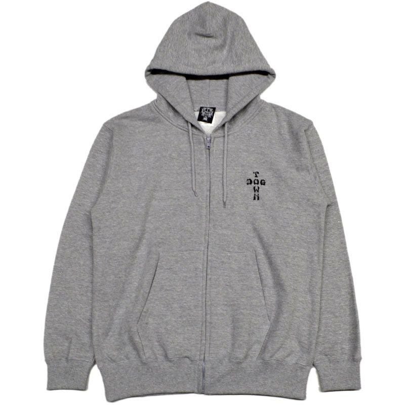 ドッグタウン DOGTOWN CROSS LOGO ZIP HOODIE(GRAY/BLACK) | 大阪
