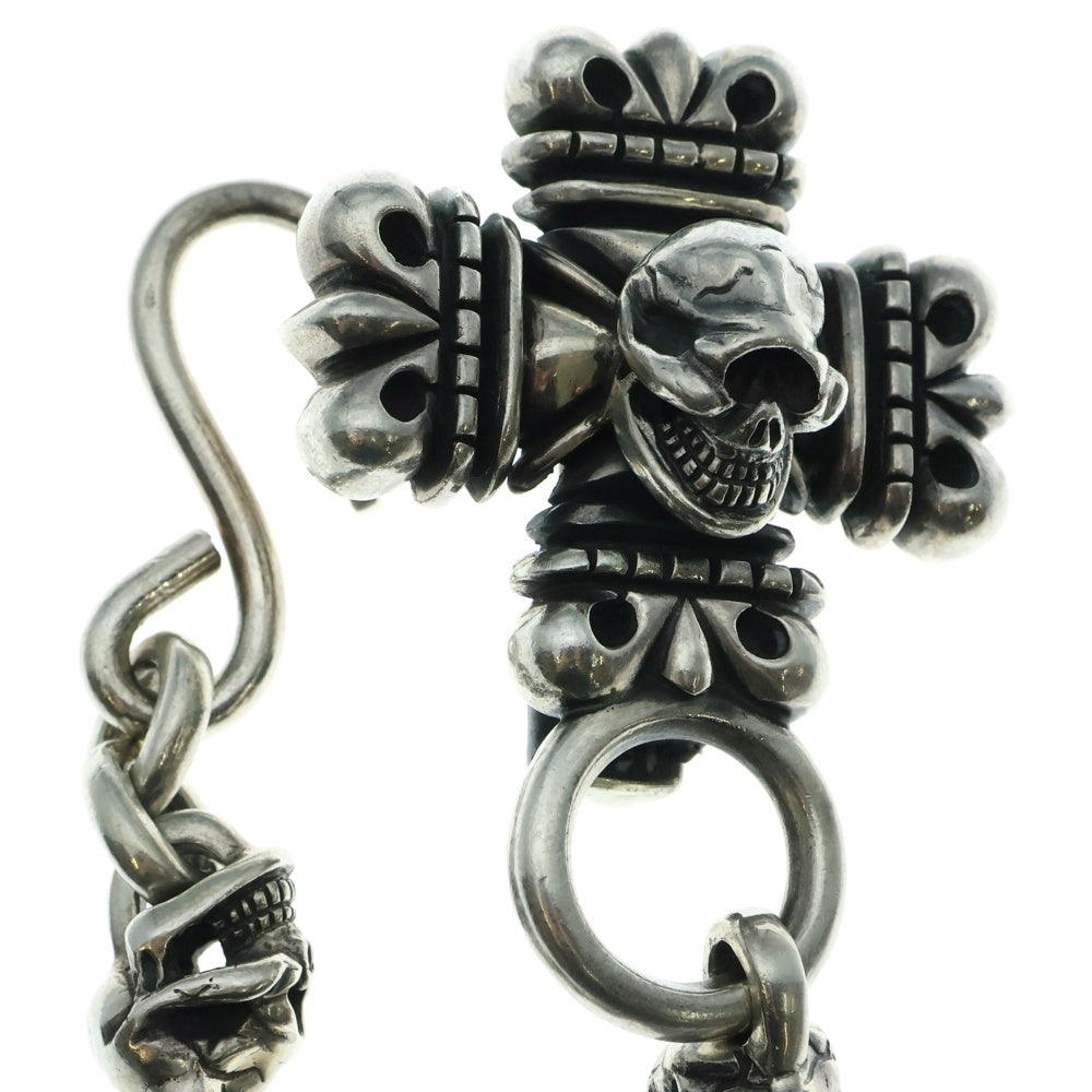 STOP LIGHT(ストップライト) 10スカル ゴシッククロスウォレットチェーン