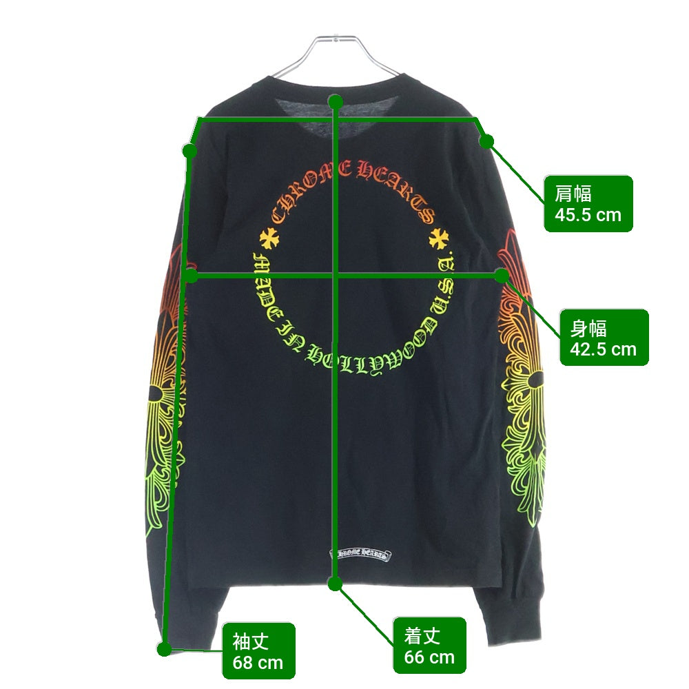 CHROME HEARTS(クロムハーツ) FLRL CRS HORSESHOE LS TEE 袖フローラル