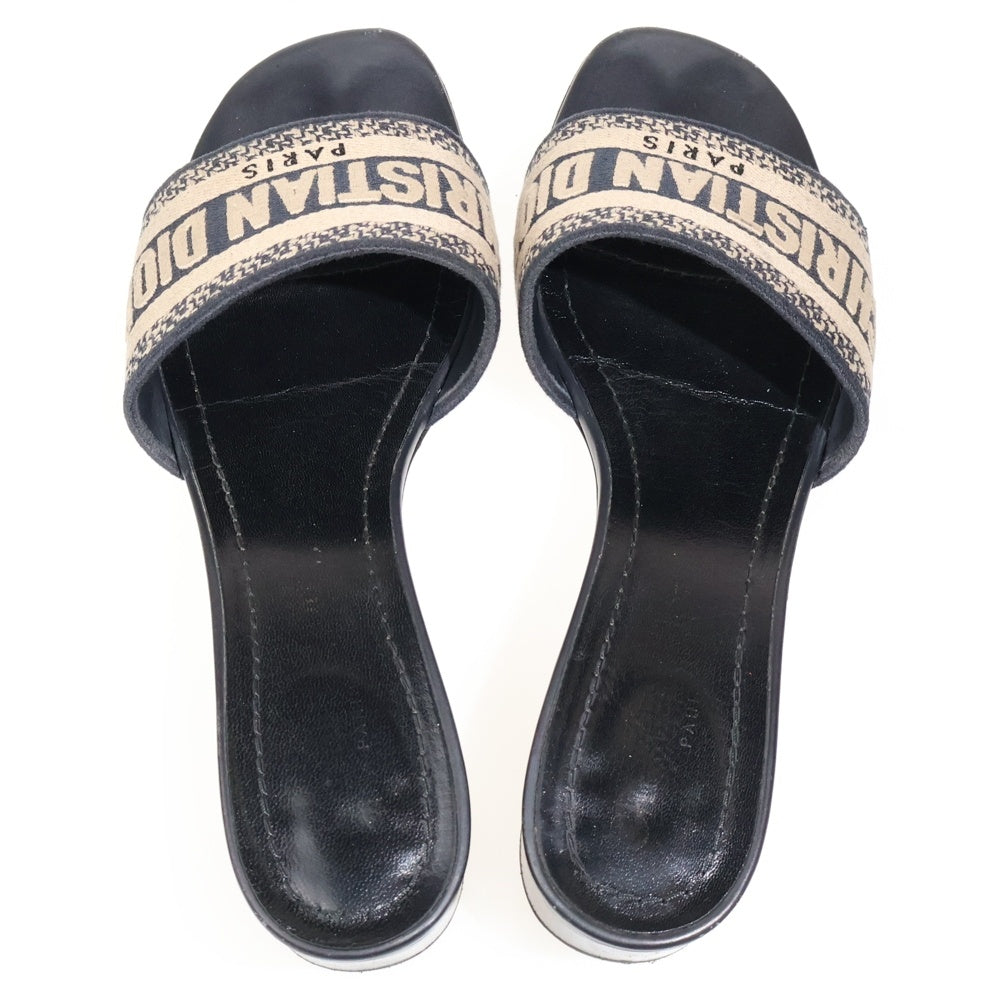 クリスチャンディオール ミュール ロゴ プレート 36 1/2 ヒール y2k