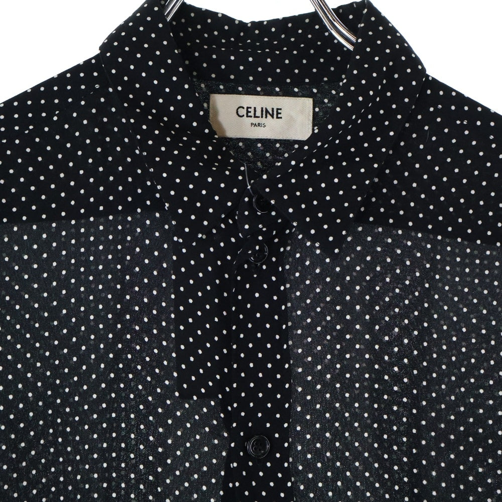 CELINE(セリーヌ) CLASSIC SHIRT IN DOT PRINTED VISCOSE ドット柄
