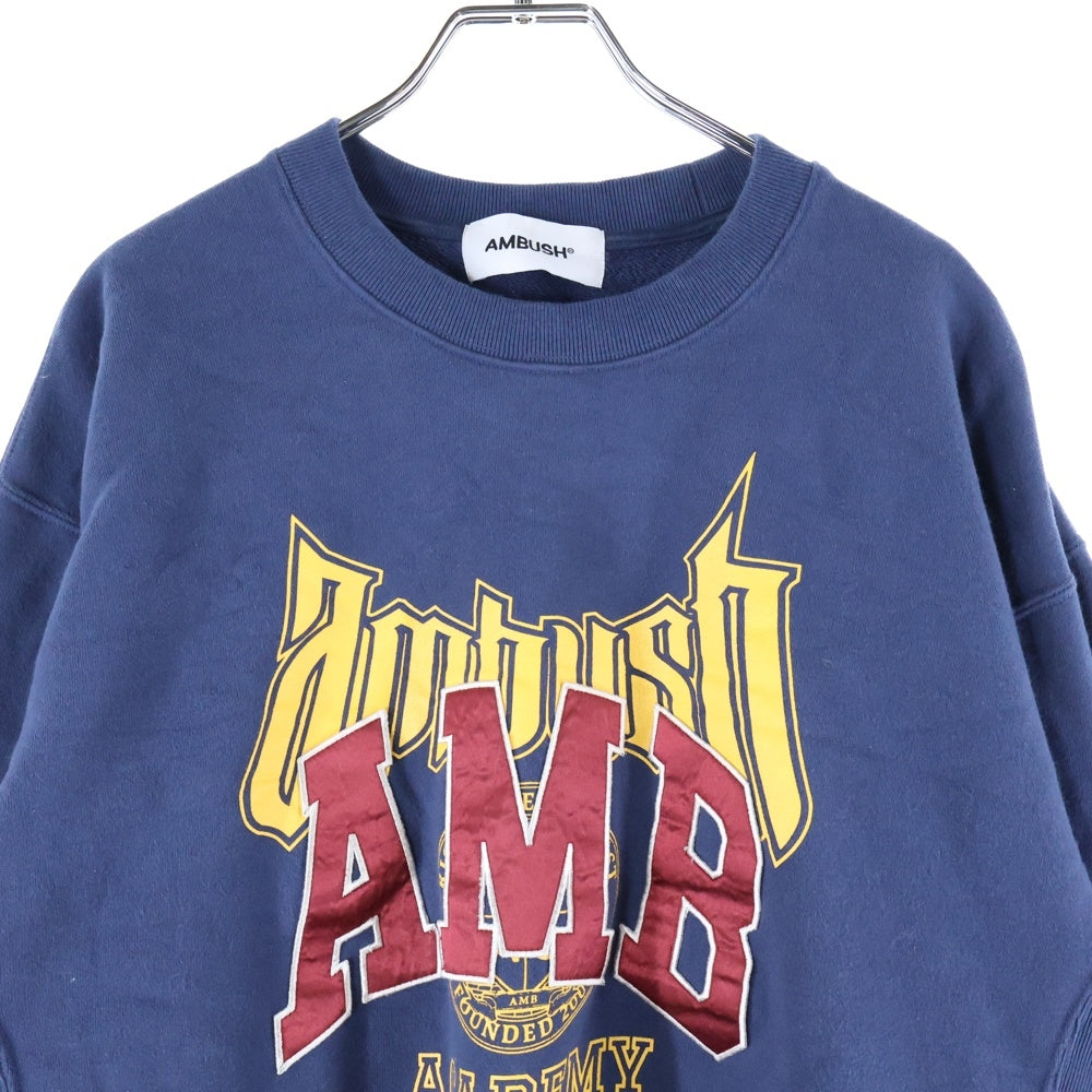 AMBUSH(アンブッシュ) ロゴプリント トレーナー カットソー ブルー