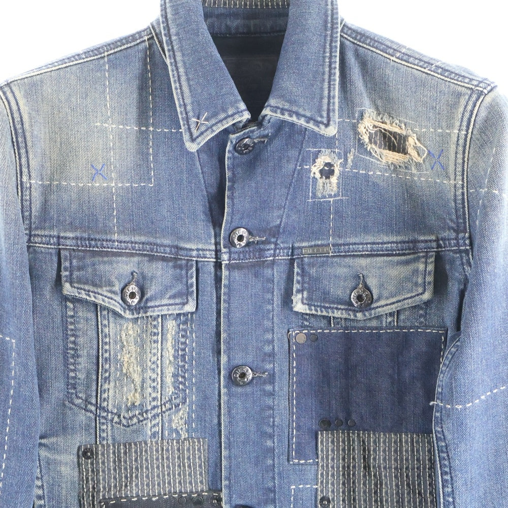 DIESEL(ディーゼル) ダメージ加工 D-JIM パッチワーク デニム
