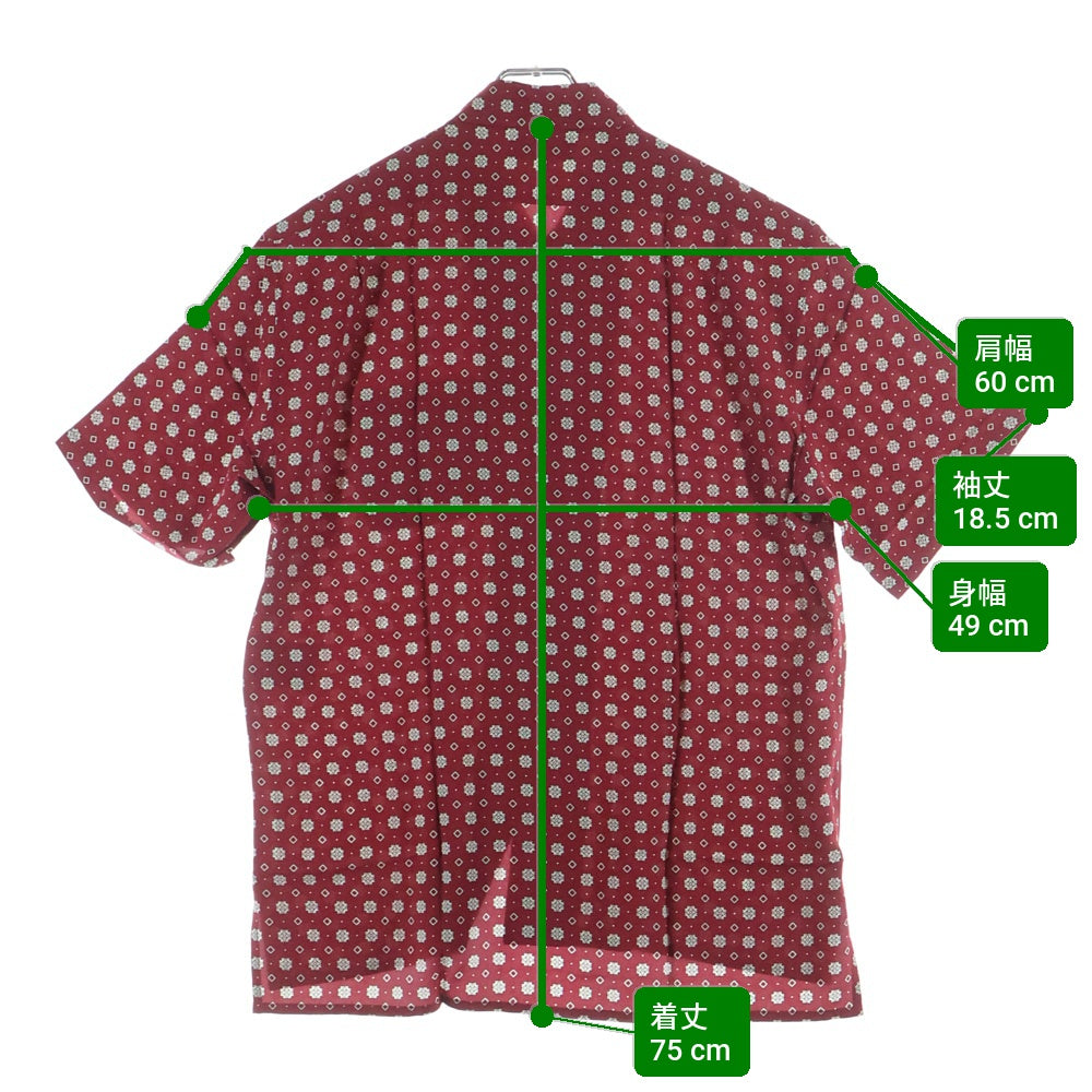 SAINT LAURENT PARIS(サンローランパリ) 19SS 総柄シルク 半袖シャツ