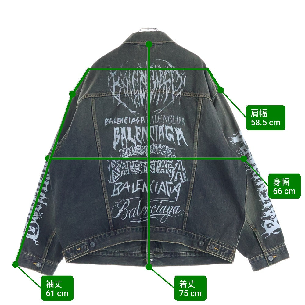 BALENCIAGA(バレンシアガ) 24SS LARGE FIT JACKET WASHED BLACK PAGODA