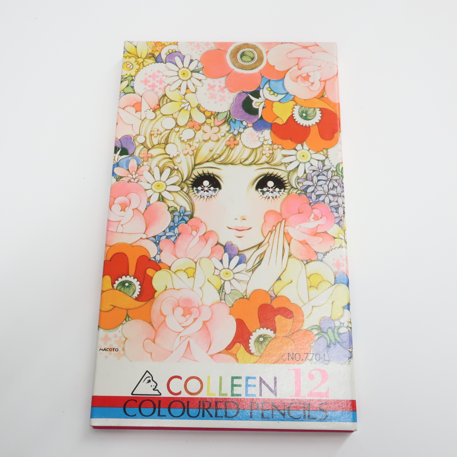 コーリン鉛筆 高橋真琴先生デザイン 昭和レトロな色鉛筆 12色セット