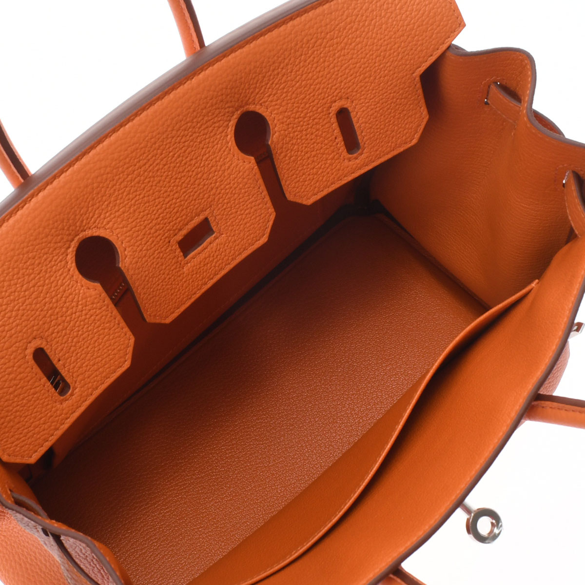 エルメス / HERMES バーキン25 オレンジ/パラジウム金具 トゴ