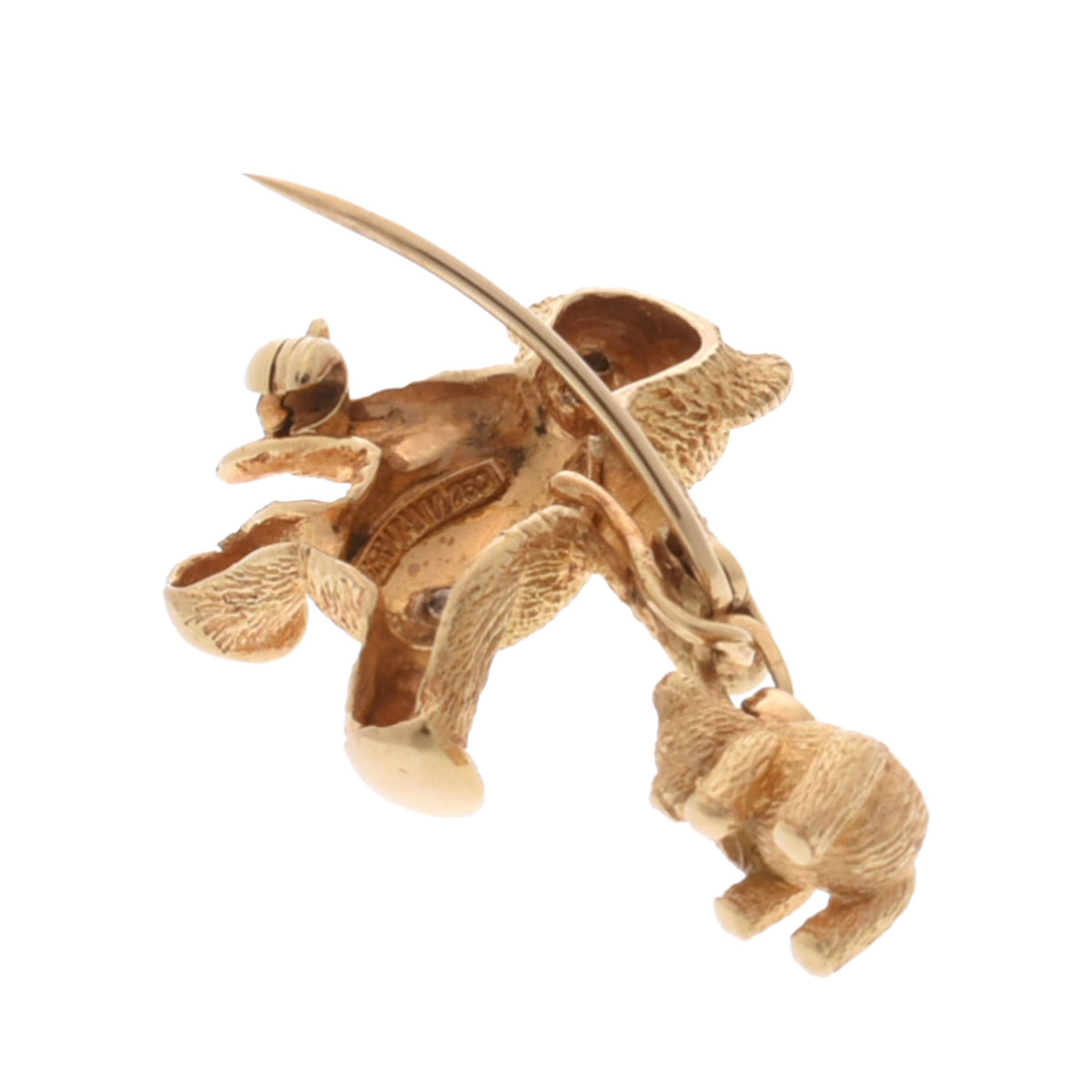 ティファニー テディベアブローチ 1PD ゴールド K18イエローゴールド