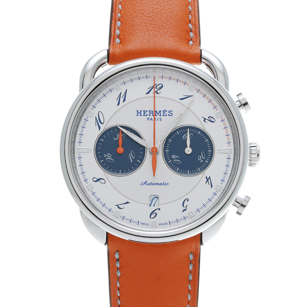 エルメス アルソー クロノグラフ AR15.910 シルバーホワイト メンズ