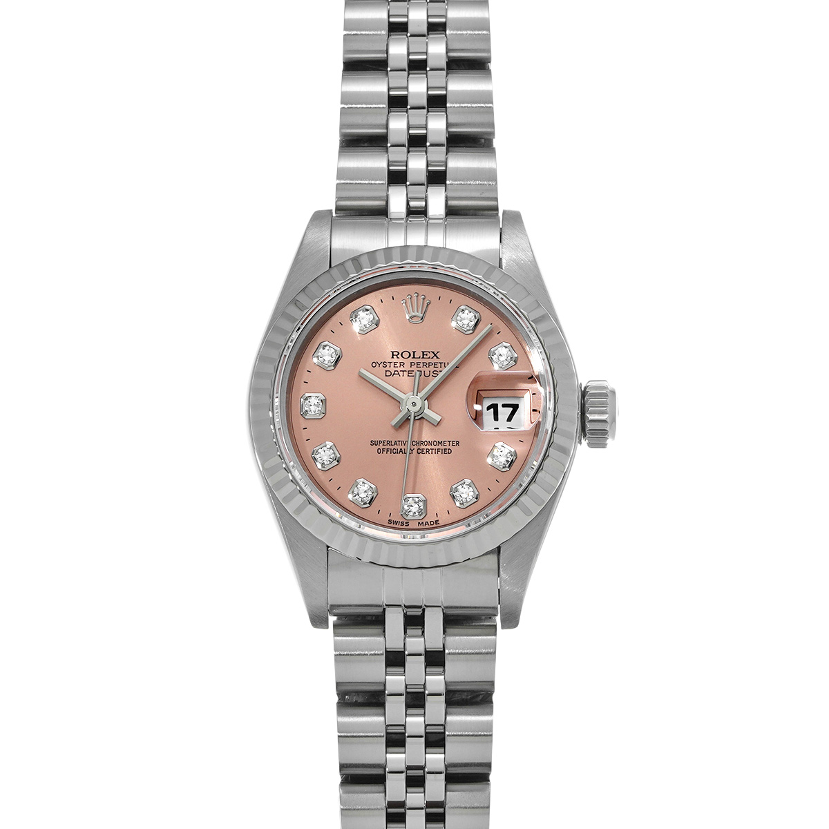 ロレックス デイトジャスト 69174G ピンク/ダイヤモンド レディース