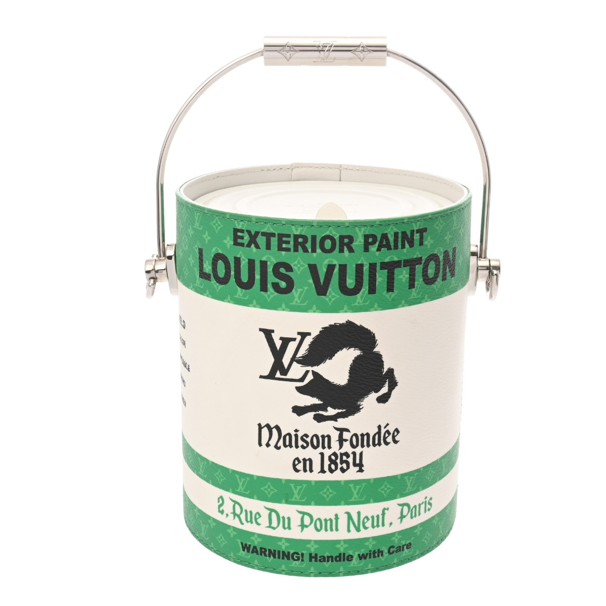 ルイ ヴィトン LV ペイント カン グリーン/ホワイト M81592 キャンバス