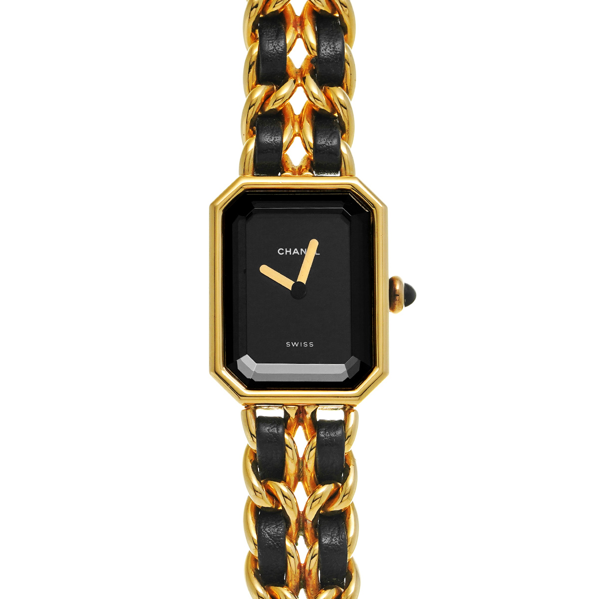 シャネル プルミエール M H0001 ブラック レディース 時計 【中古