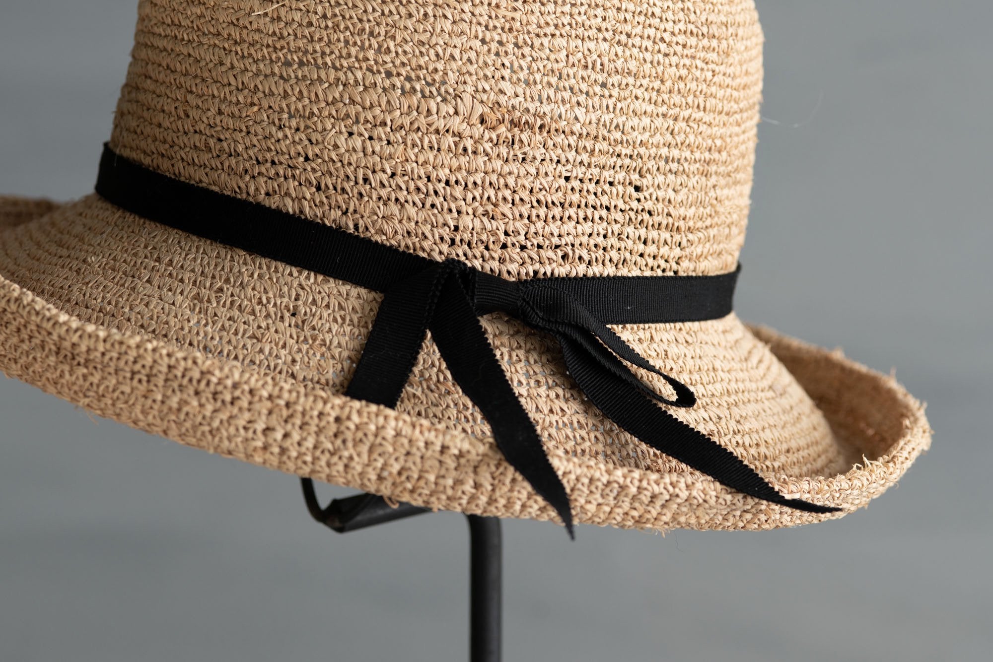 帽子 ラフィアかぎ編みセーラー10｜石田製帽