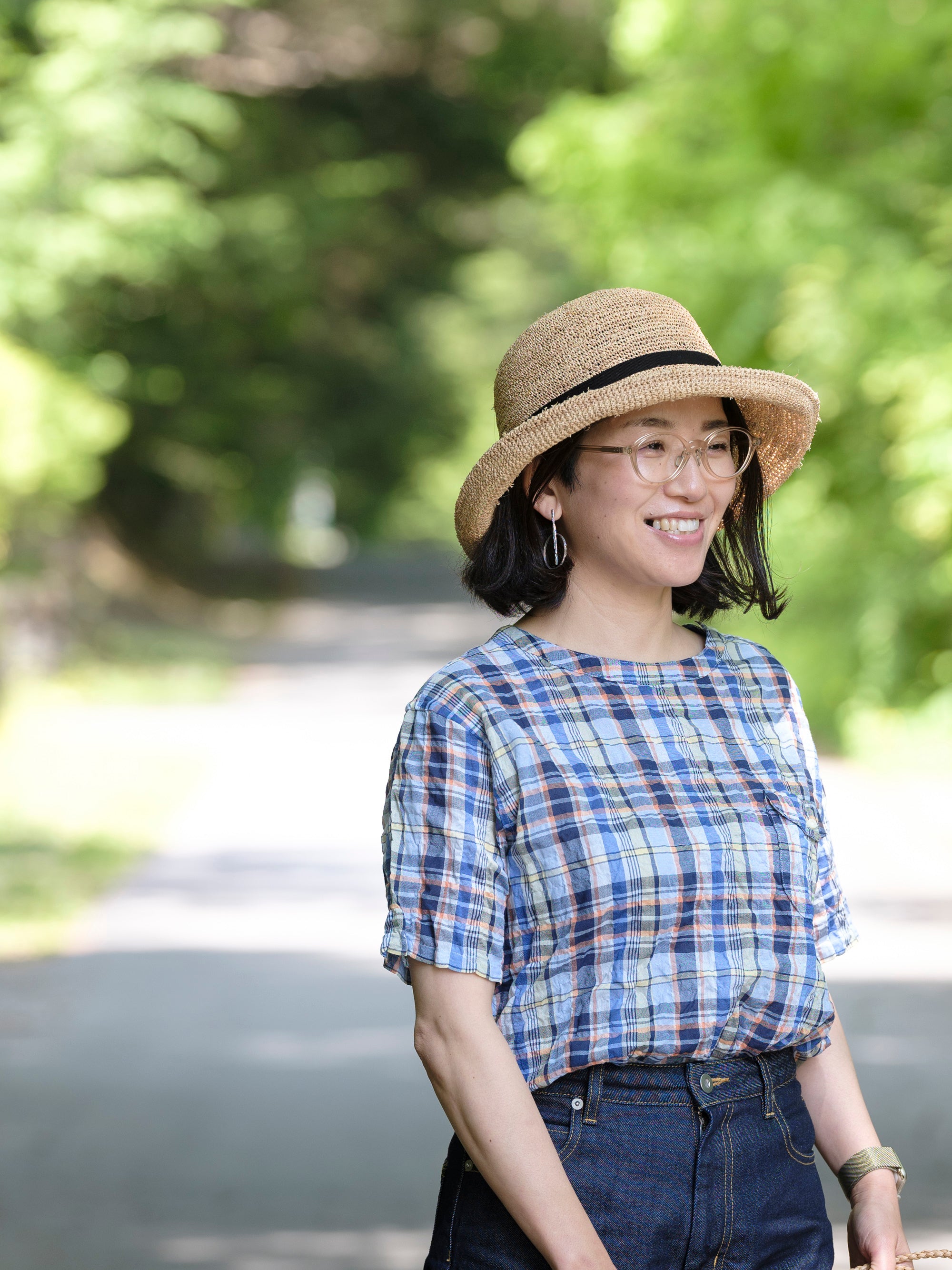 ラフィア糸入りかぎ編み ソフトハットセーラ｜石田製帽