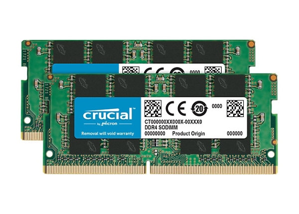 Crucial - DDR4 - kit - 16 GB: 2 x 8 GB - SO-DIMM 260-pin - 3200