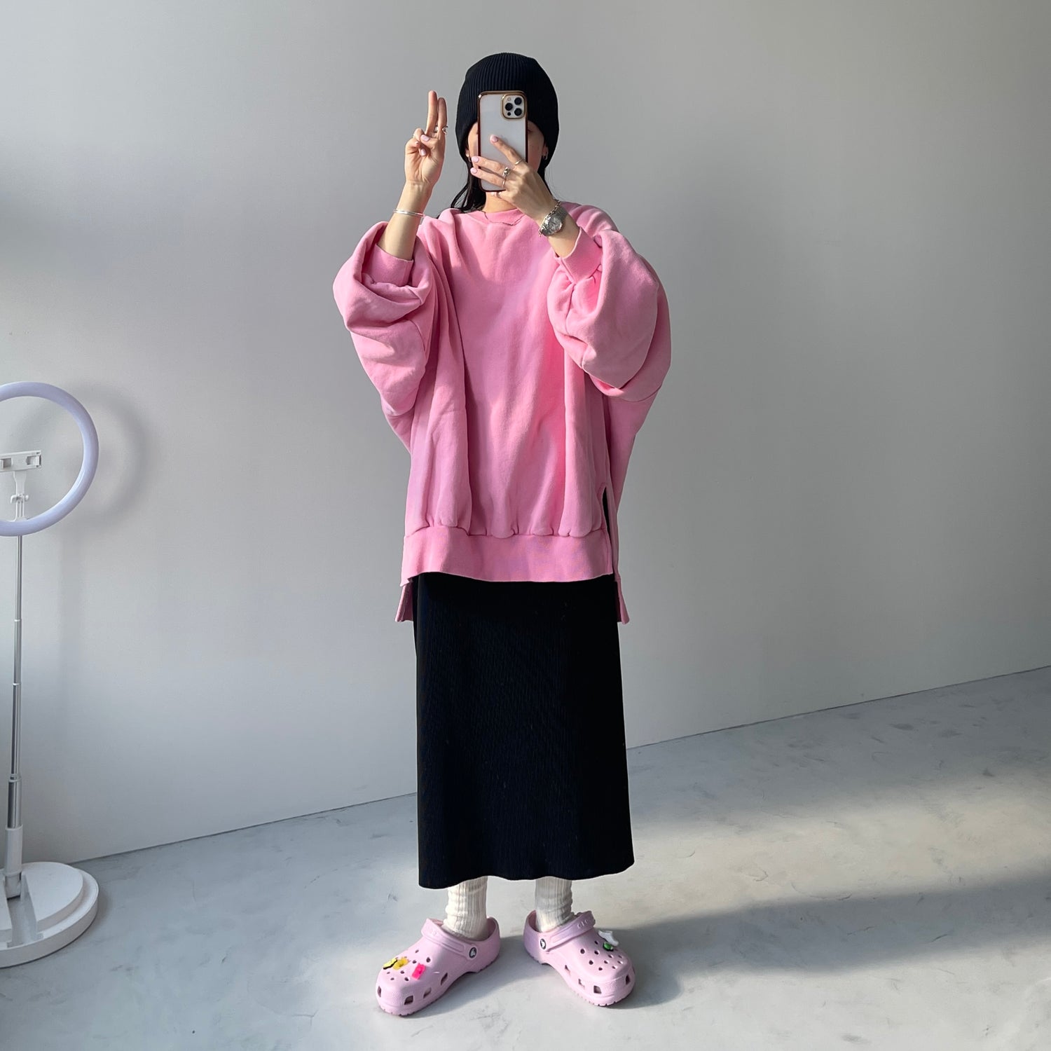 OSUMITSUKI sweat / pink [SHORT or FREE] | wee9s | ウィークス